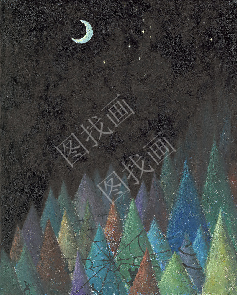 （1） 张海萍  黑夜中的蓝月亮   39x49cm